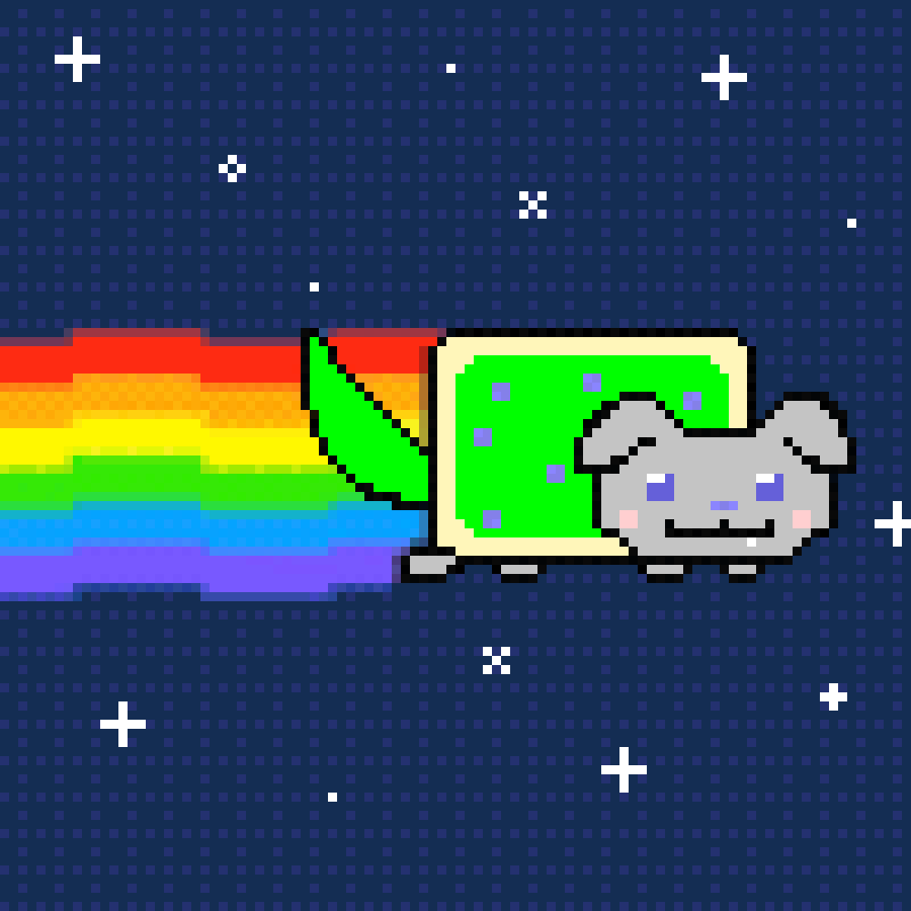 pixel art gif (creds to nyan cat)